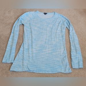 Champion elite womens small long sleeve blue Activewear shirt